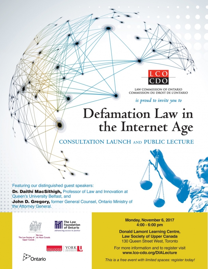 Defamation Law in the Internet Age: Consultation Launch and Public Lecture