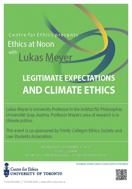 Ethics at Noon with Lukas Meyer
