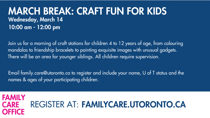 Family Care Office: March Break Fun - Craft Fun for Kids
