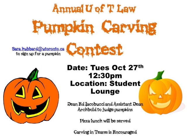 Pumpkin Carving Contest Poster 