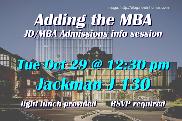JD/MBA admissions info session with Rotman