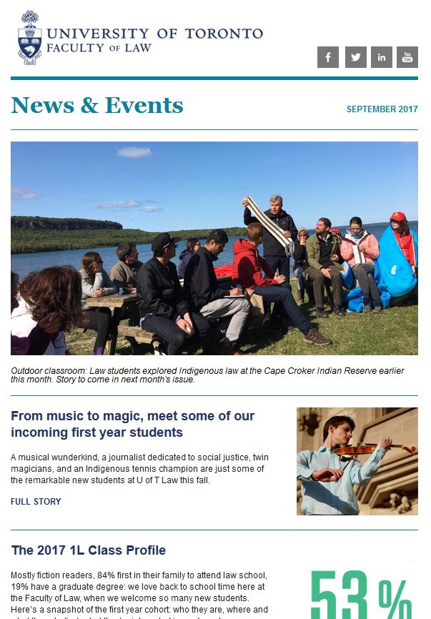 Image of Law alumni September e.newsletter