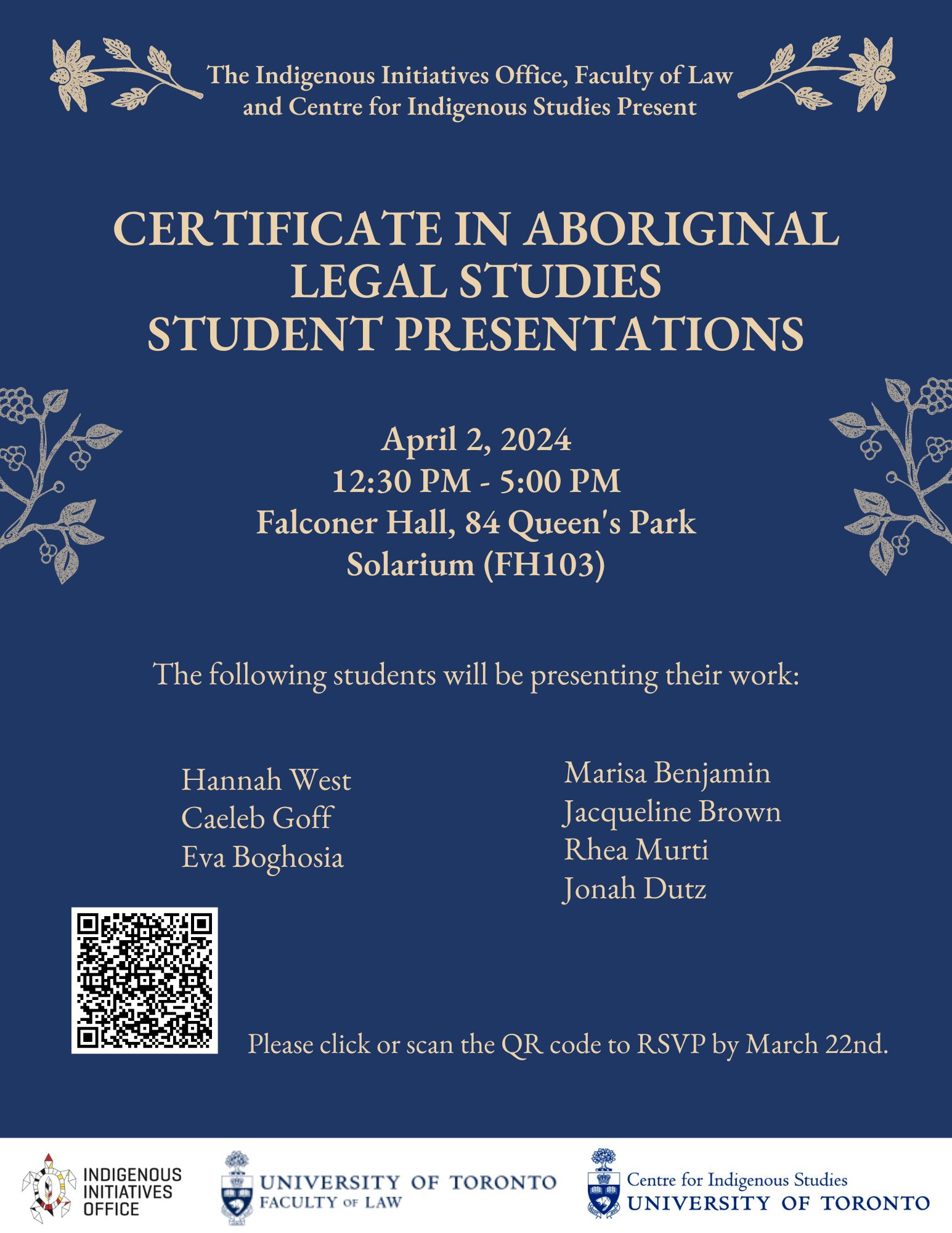 Certificate in Aboriginal Legal Studies Student Presentations 