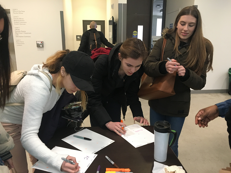 See Yourself Here event registation with students signing in 