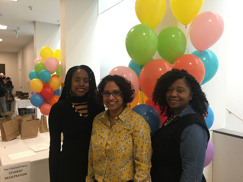 Admissions team at the registration desk
