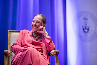 Supreme Court Justice Rosalie Abella (LLB 1970), a champion of human rights and social justice, was presented with the University of Toronto's Rose Wolfe Distinguished Alumni Award 