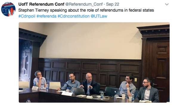 Tweet image of Speaker Stephen Tierney presenting