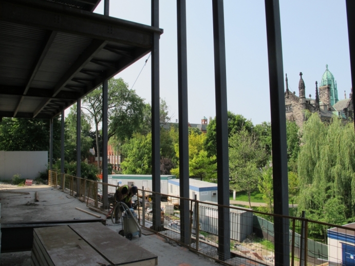 view through Tory Hall to Trinity College