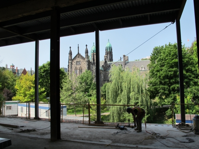 view through Tory Hall to Trinity College