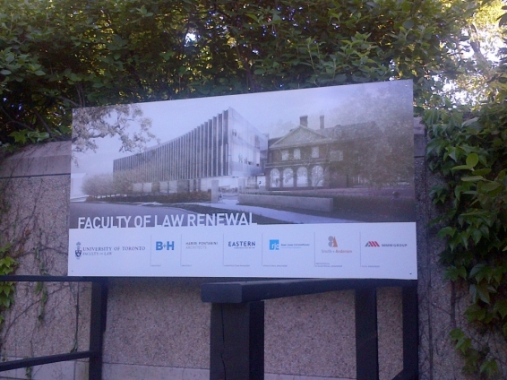 New building signage on platform