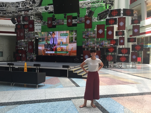 Karen Chen in the CBC Broadcast centre lobby