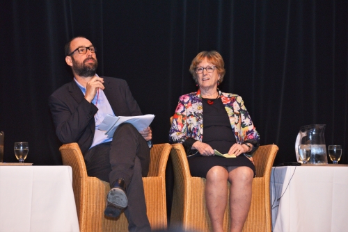 John Howe, University of Melbourne Law School and LLRN3 chair, and Professor Katherine Stone, one of two Bob Hepple Awardees