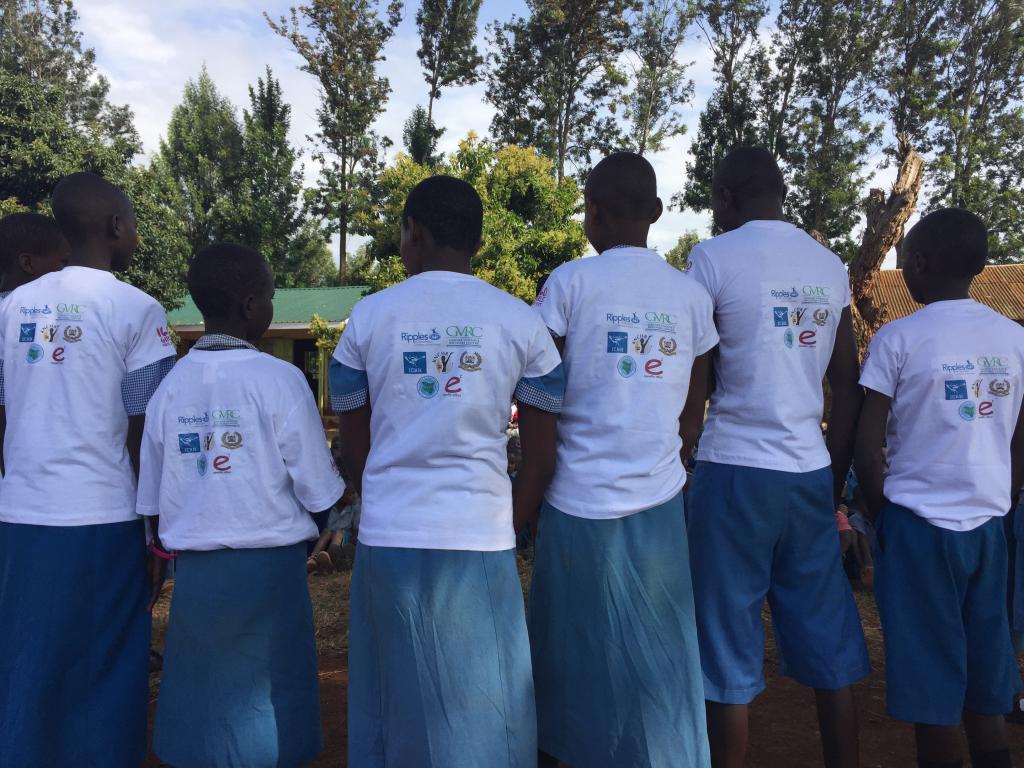 Justice clubs presentation at Tigania primary school.