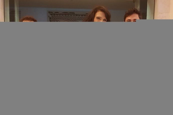 From left to right, Ido Katri at Israel's Supreme Court earlier this year with attorneys Hagai Kalai and Haya Erez, for the case of Doreen Bilia (third from left), a transgender woman who was held in solitary confinement in a men's prison 