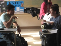 LAWS Tutoring Session High school student in the LAWS program being tutored by a law student volunteer