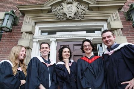 Law student graduands of 2012 with professor