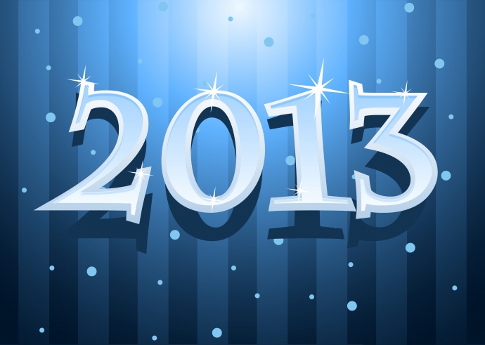 illustration of large 2013 numerals