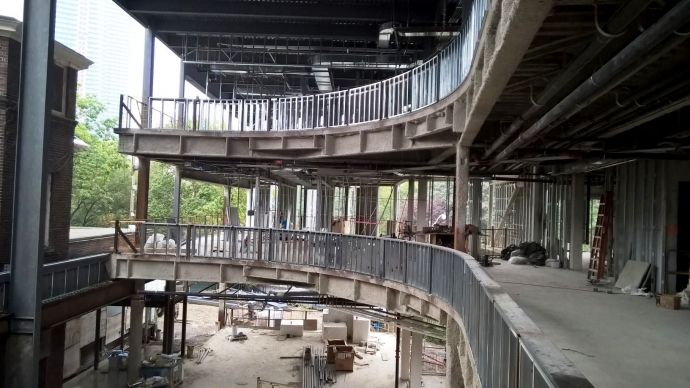 Construction of the law building atrium site