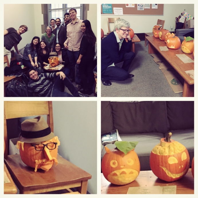Pumpkin carvings by law students
