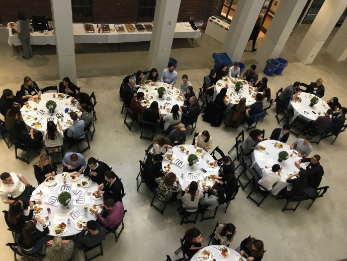 Welcome Day for new admits, lunch time in the Osler Atrium