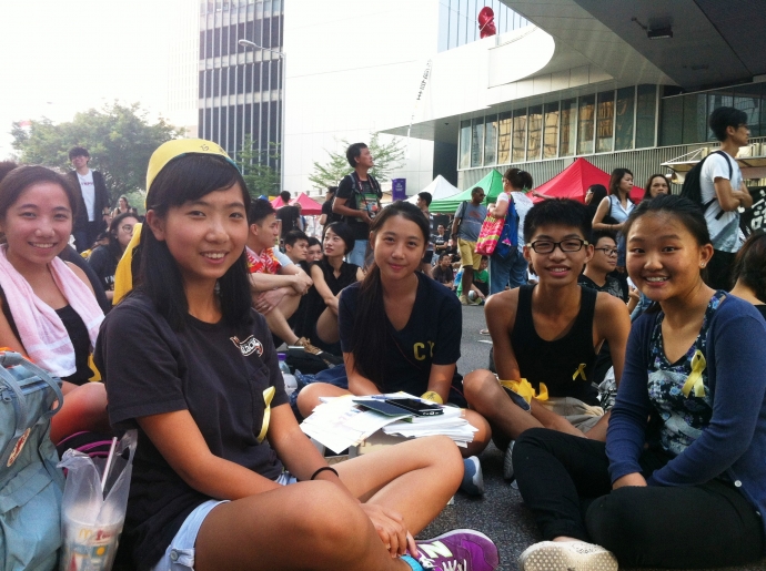 Hong Kong student protesters: Yuki Shek, Kathy Tse, Josephine Lam, Kelvin Lai and Kary Choi