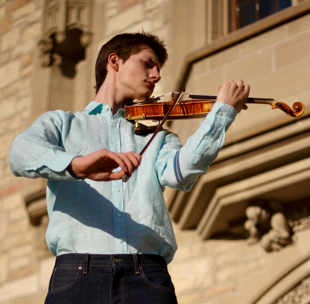 William Boan plays the violin